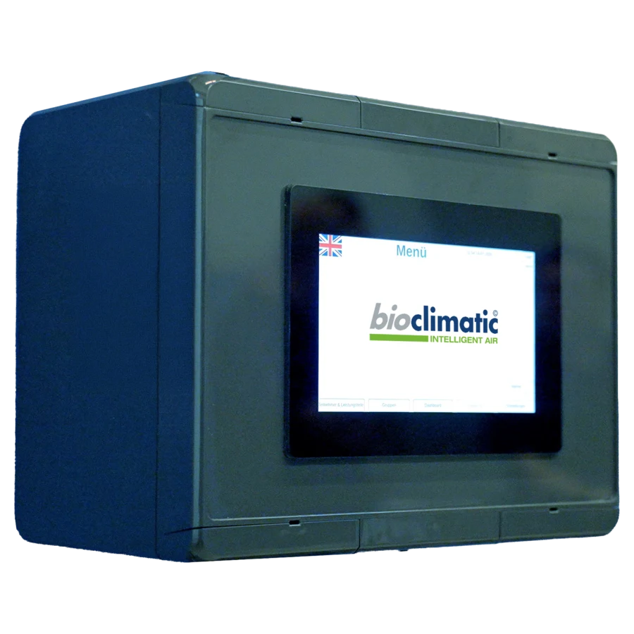 Steuerung AQC26, freigestelltes Produktfoto mit 7-Zoll-Touchdisplay