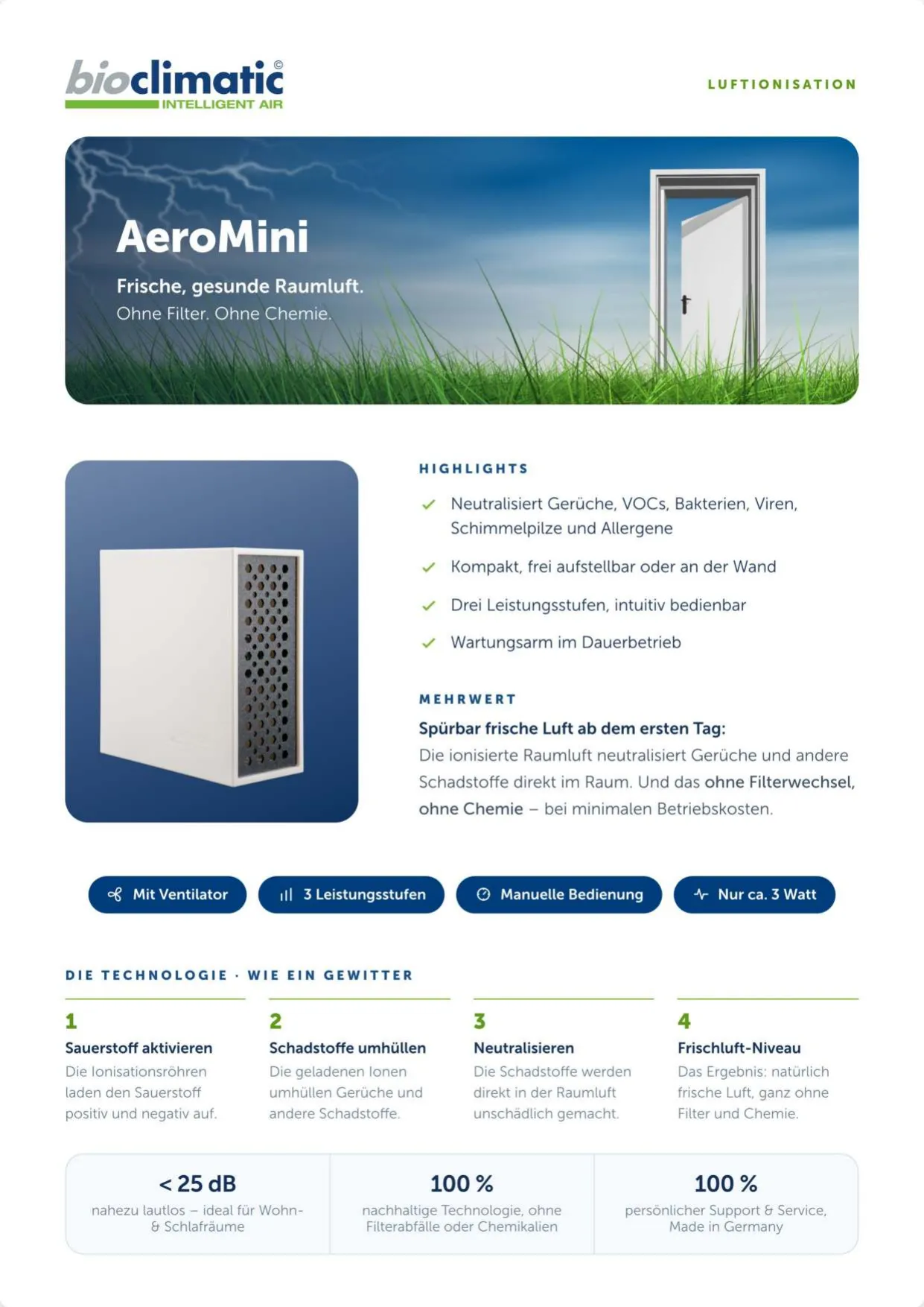 Produktflyer AeroMini, Seite 1 von 2 (Deutsch)