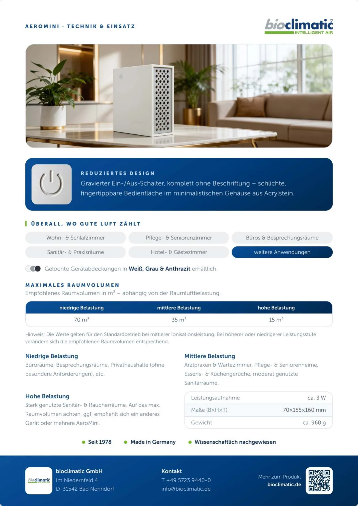 Produktflyer AeroMini, Seite 2 von 2 (Deutsch)