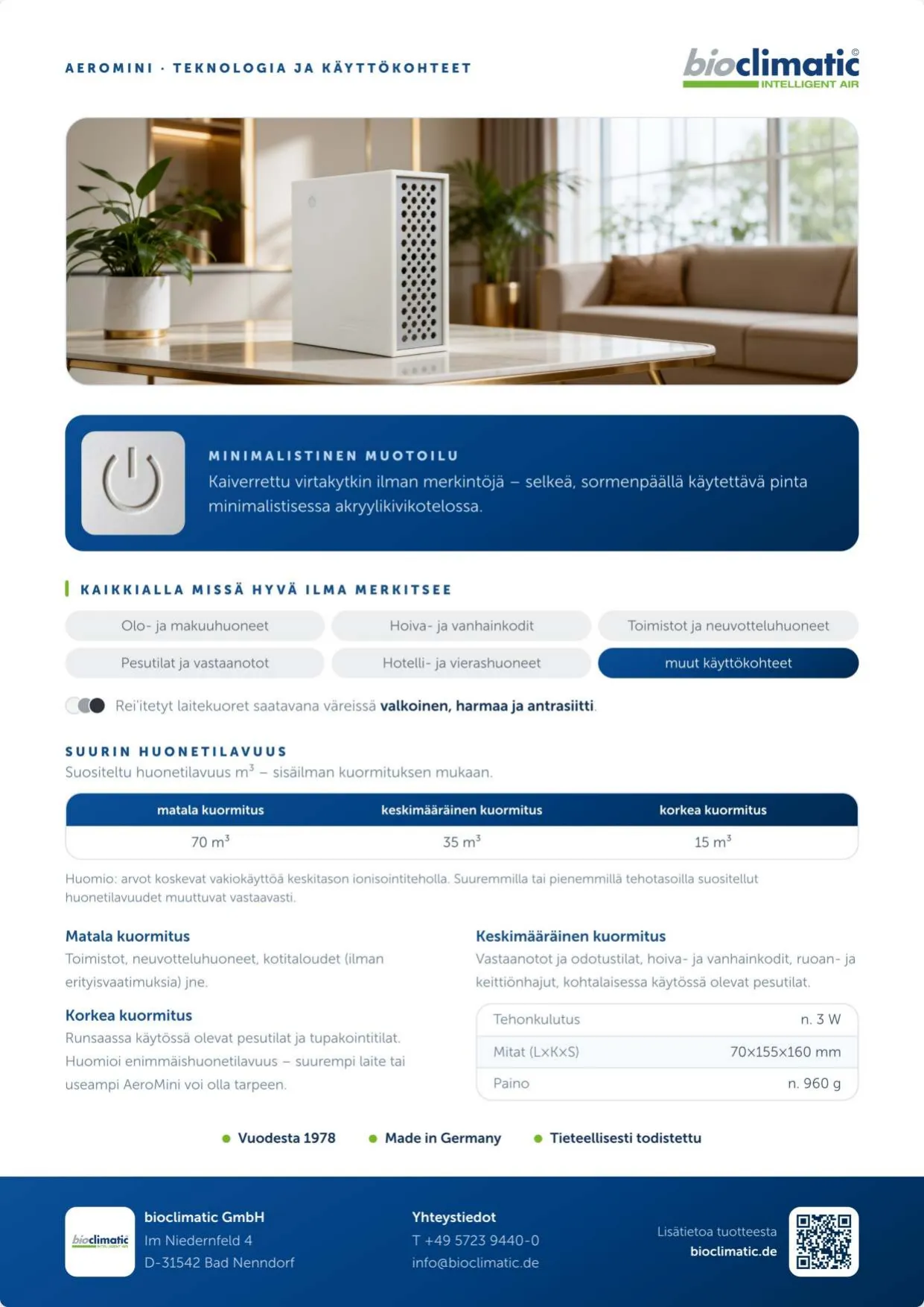 Produktflyer AeroMini, Seite 2 von 2 (Finnisch)