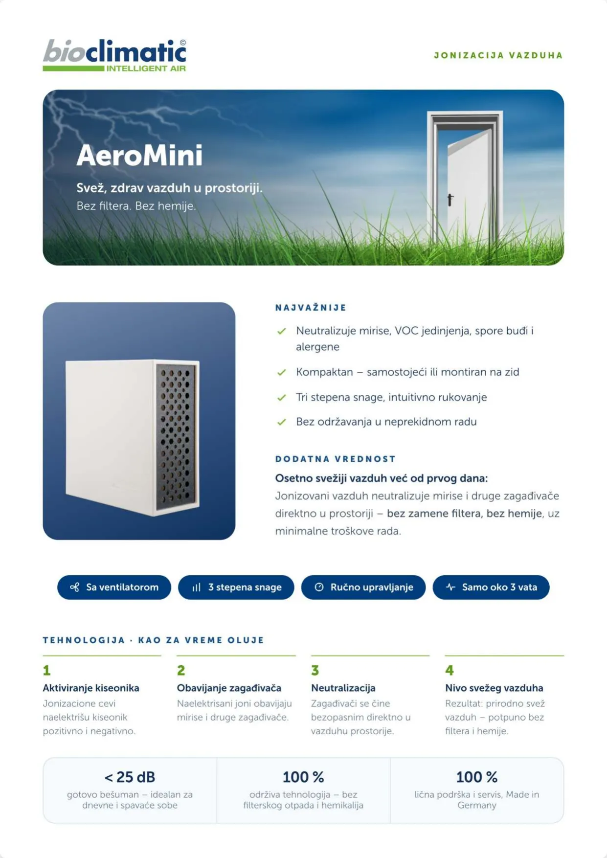 Produktflyer AeroMini, Seite 1 von 2 (Serbisch)