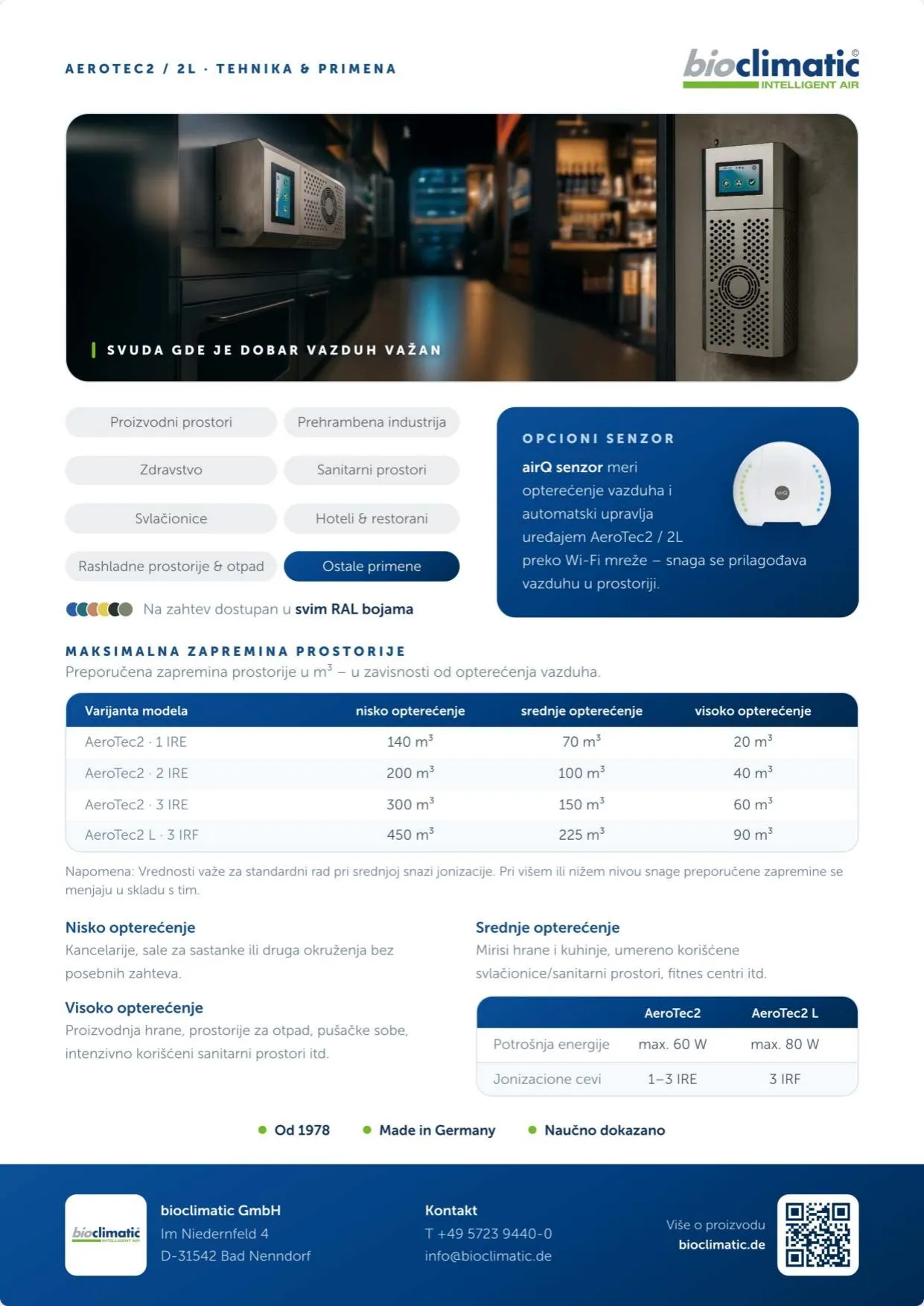 Produktflyer AeroTec2 / L, Seite 2 von 2 (Serbisch)