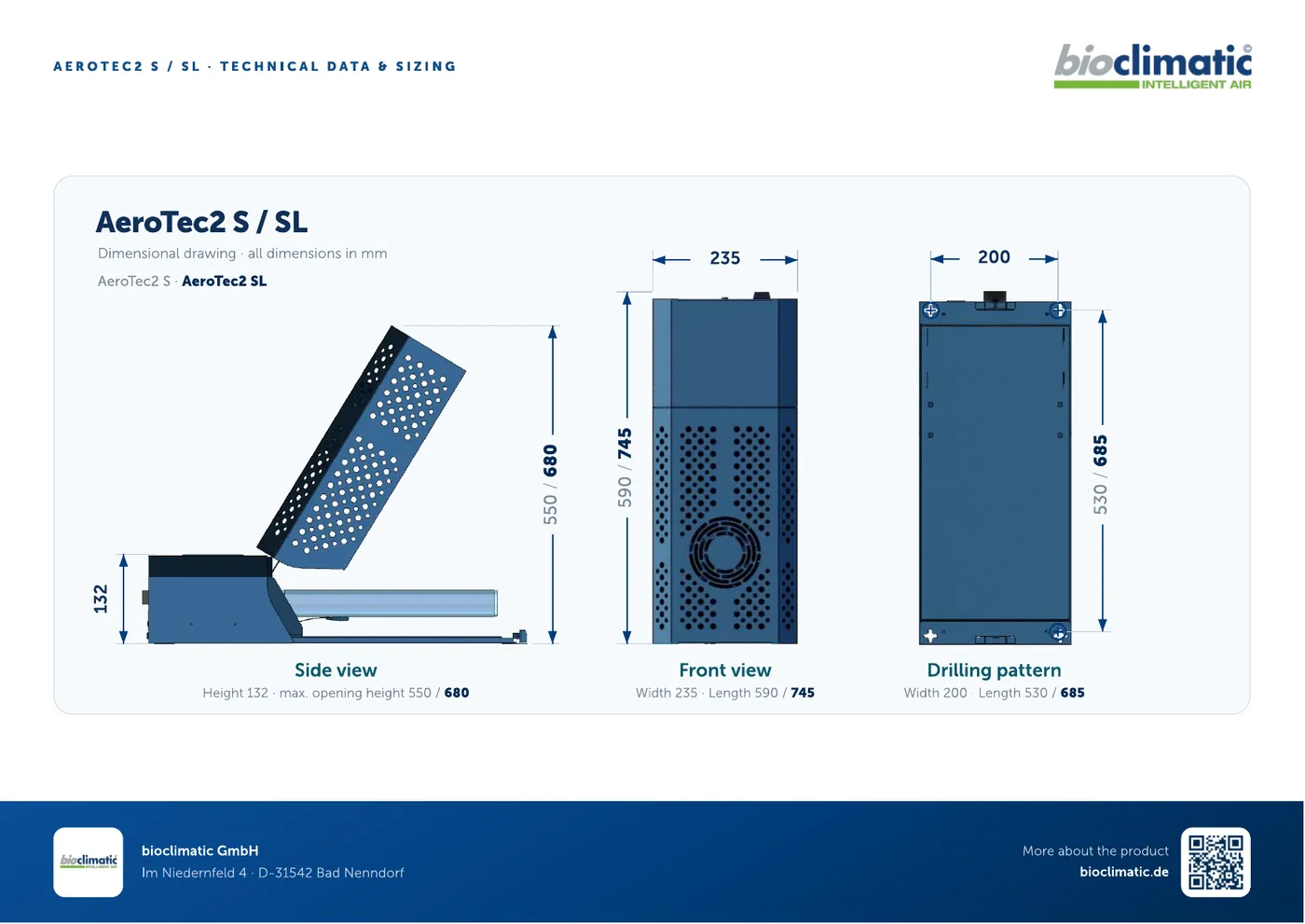 Technisches Datenblatt AeroTec2 S / SL, Seite 2 von 2 (Englisch)