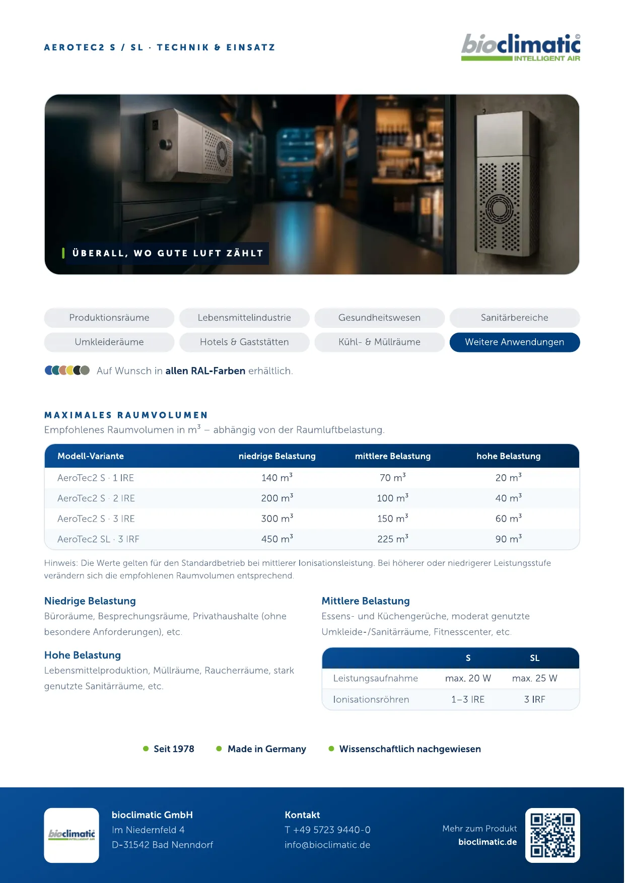 Produktflyer AeroTec2 S / SL, Seite 2 von 2 (Deutsch)