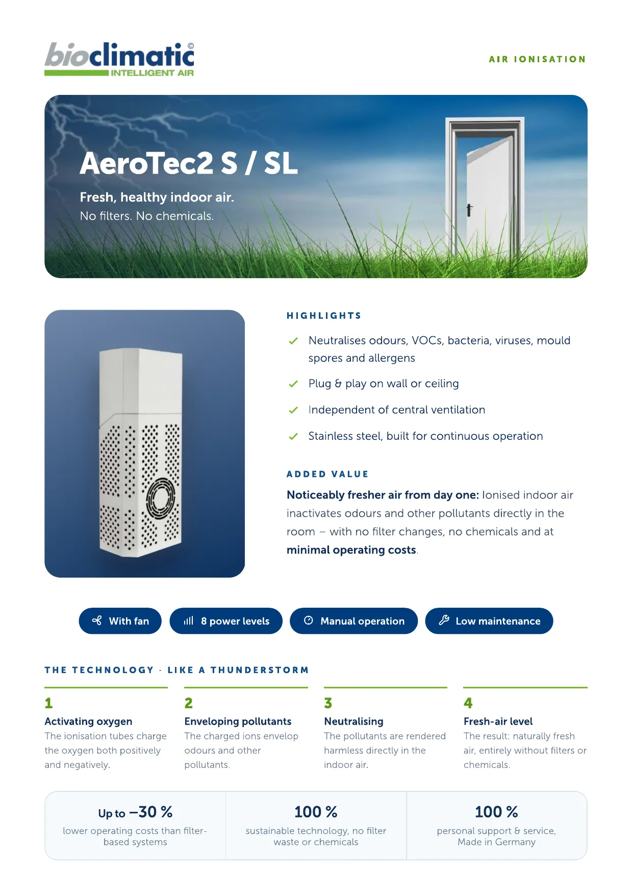 Produktflyer AeroTec2 S / SL, Seite 1 von 2 (Englisch)
