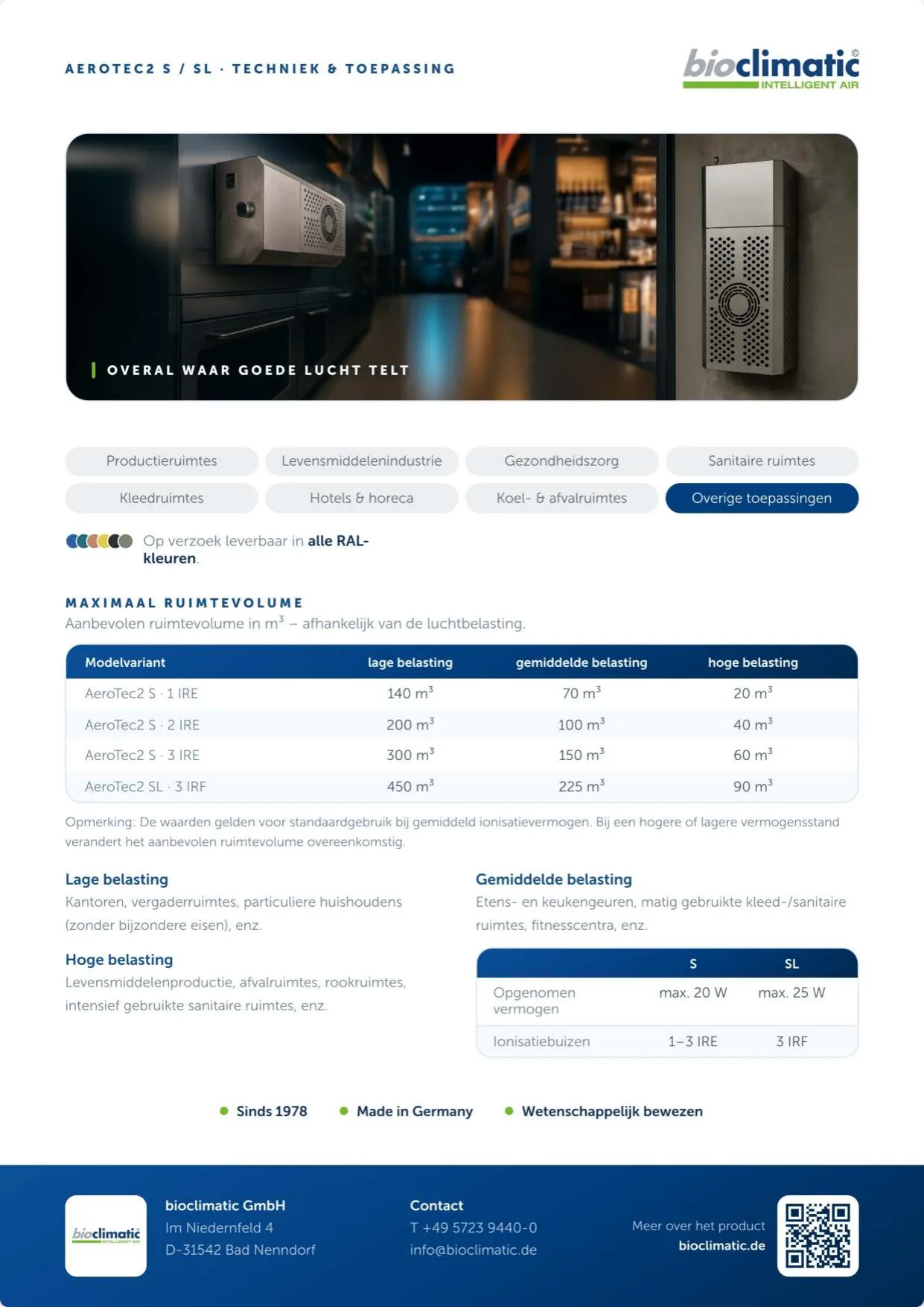 Produktflyer AeroTec2 S / SL, Seite 2 von 2 (Niederländisch)