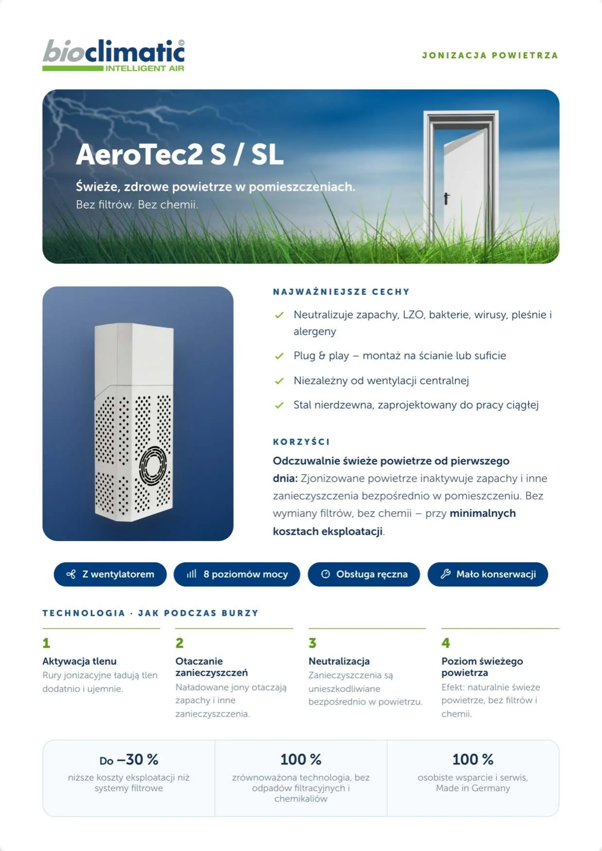 Produktflyer AeroTec2 S / SL, Seite 1 von 2 (Polnisch)