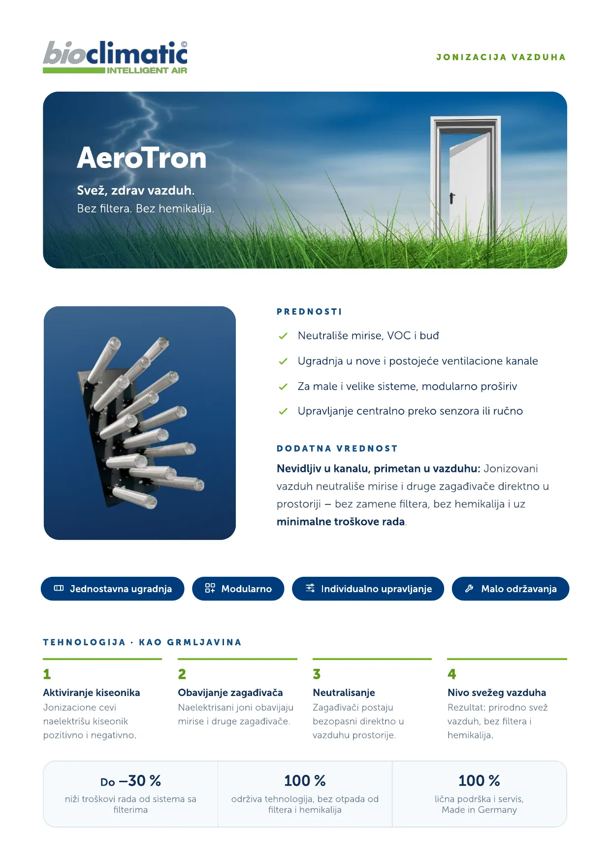 Produktflyer AeroTron, Seite 1 von 2 (Serbisch)